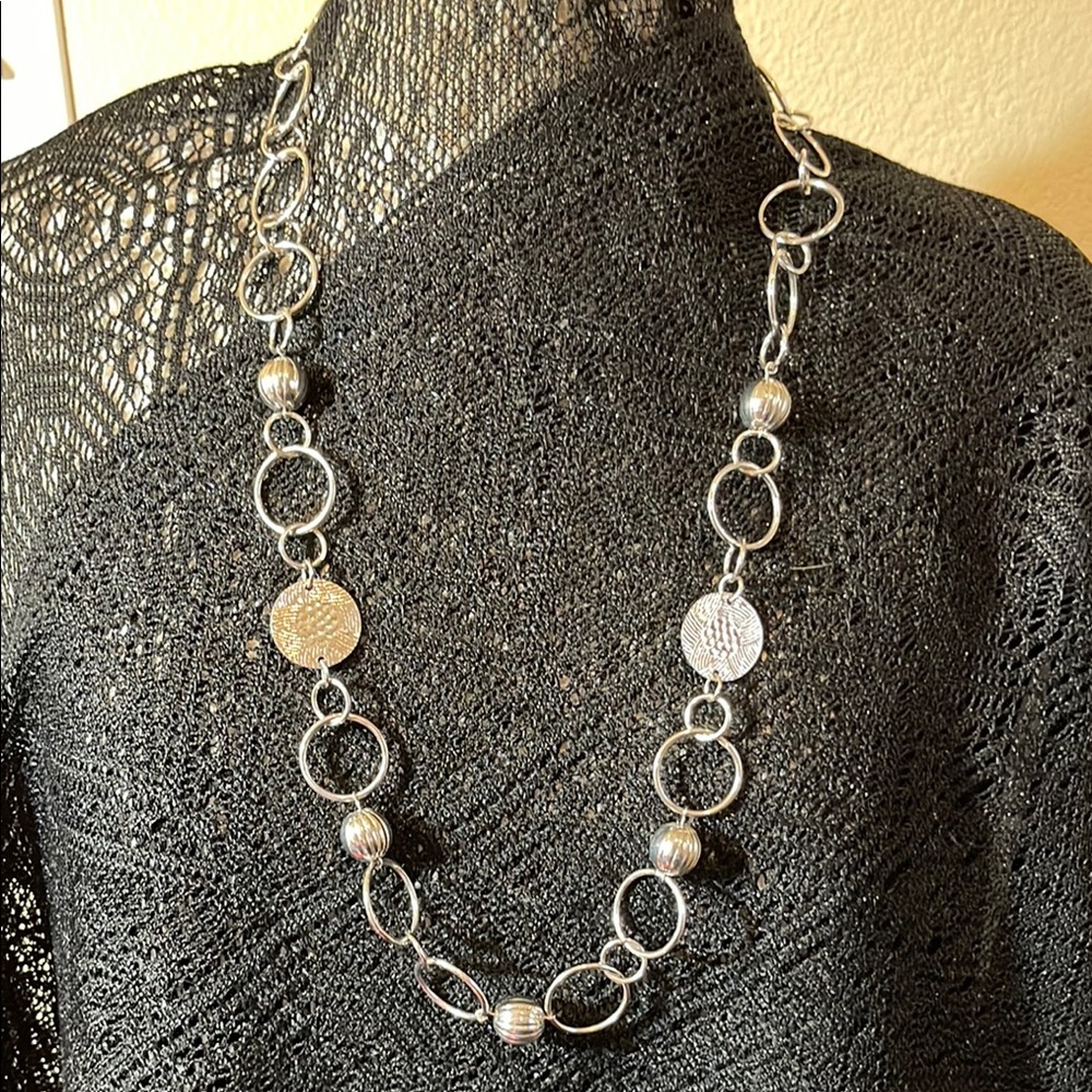 Birch Hill 16” Silver and Gold Necklace nwt c24